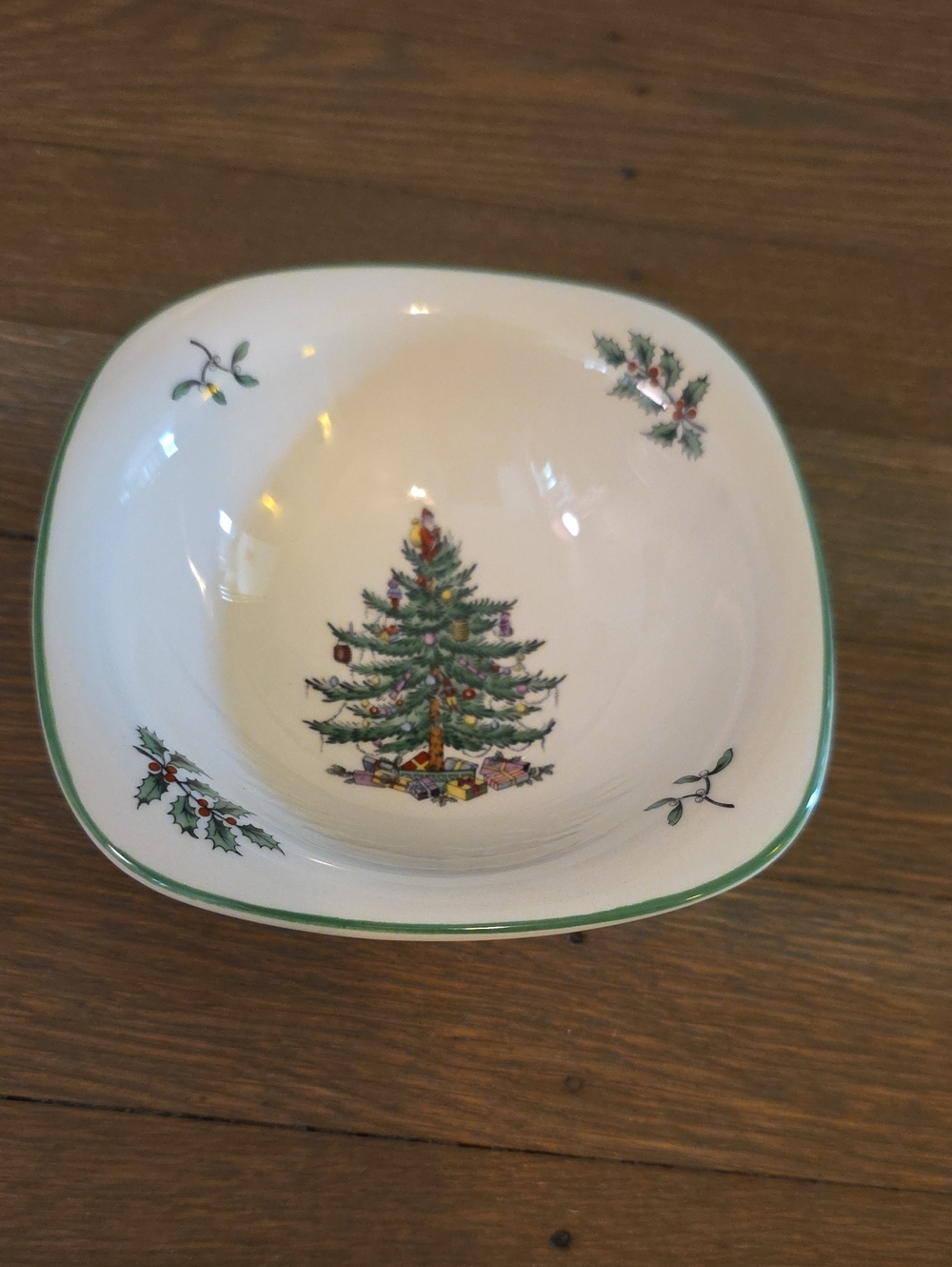 Spode Christmas Tree Ceramic Dip Bowl 5"
